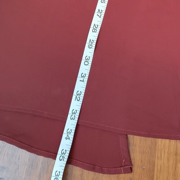 Rangoli Burgundy Wine Red Tea/Calf Length Straight Skirt - Picture 8 of 13